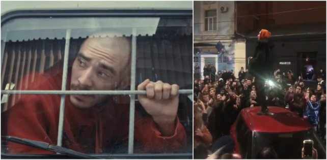 ​Хаски задержан в Краснодаре. Он попытался выступить на крыше машины после запрета концерта