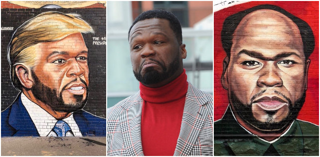 ​Художник делает граффити с 50 Cent в образах звезд и политиков. Рэпер не понимает, что происходит
