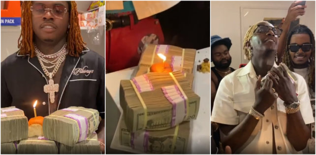 ​Gunna подарил Young Thug на день рождения $100 000 на подносе вместо торта