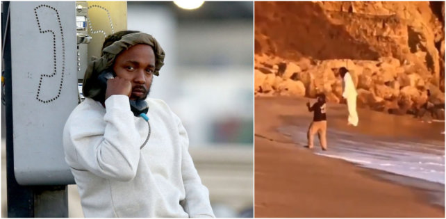 ​Видео: Kendrick Lamar парит над океаном на съемках нового клипа