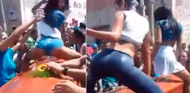 Видео дня: бразильские девушки танцуют тверк над гробом, исполняя последнюю волю умершего 