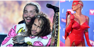 ​Золотой трон Nicki Minaj, БДСМ-наряд Эмбер Роуз, дуэт Post Malone и Aerosmith: отчет с MTV VMA 2018