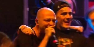 ​Баста, Oxxxymiron и Noize MC  исполнили хит «Моя Игра». На сцену вышла половина русского рэпа