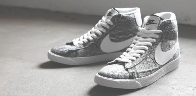 Кеды Nike Blazer Mid Premium TXT (Black / White)