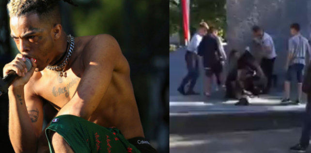 Фанаты XXXTentacion не дали вандалам разрушить мемориал их кумиру и избили их ногами (Видео)