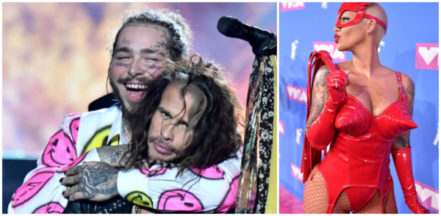 ​Золотой трон Nicki Minaj, БДСМ-наряд Эмбер Роуз, дуэт Post Malone и Aerosmith: отчет с MTV VMA 2018