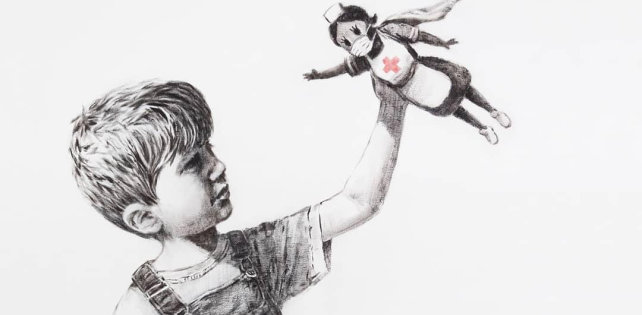 Кто-то подбросил в британскую больницу картину. Все замерли, когда поняли, кто её автор