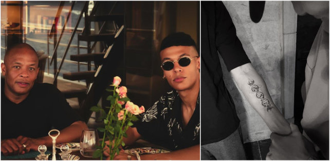 ​«Музыка в ДНК»: Dr. Dre сделал одинаковые татуировки с сыном