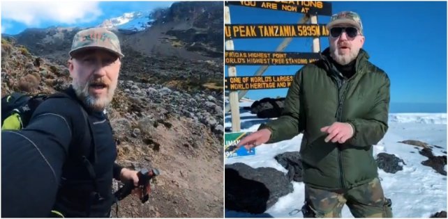 ​Серега поднялся на вершину Килиманджаро и станцевал танец на высоте почти 6000 метров