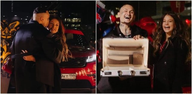 Моргенштерн подарил своей девушке Range Rover. Но главный подарок был в чемоданчике