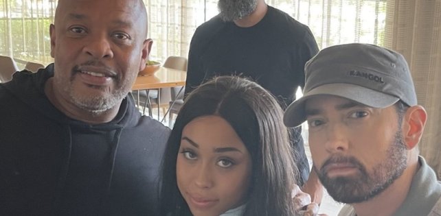 ​Фото дня: Dr. Dre, Eminem и дочка Эрики Баду встретились в доме The D.O.C.