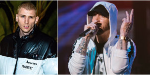 ​Eminem назвал Machine Gun Kelly «х**сосом», отказавшись исполнять дисс на него во время концерта