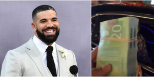 Drake проехался на машине по Торонто и раздал прохожим большие пачки денег