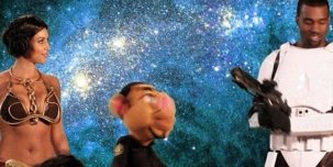 ​Назад в 2008-й: Kanye West и Ким Кардашьян в роли героев «Звездных войн»